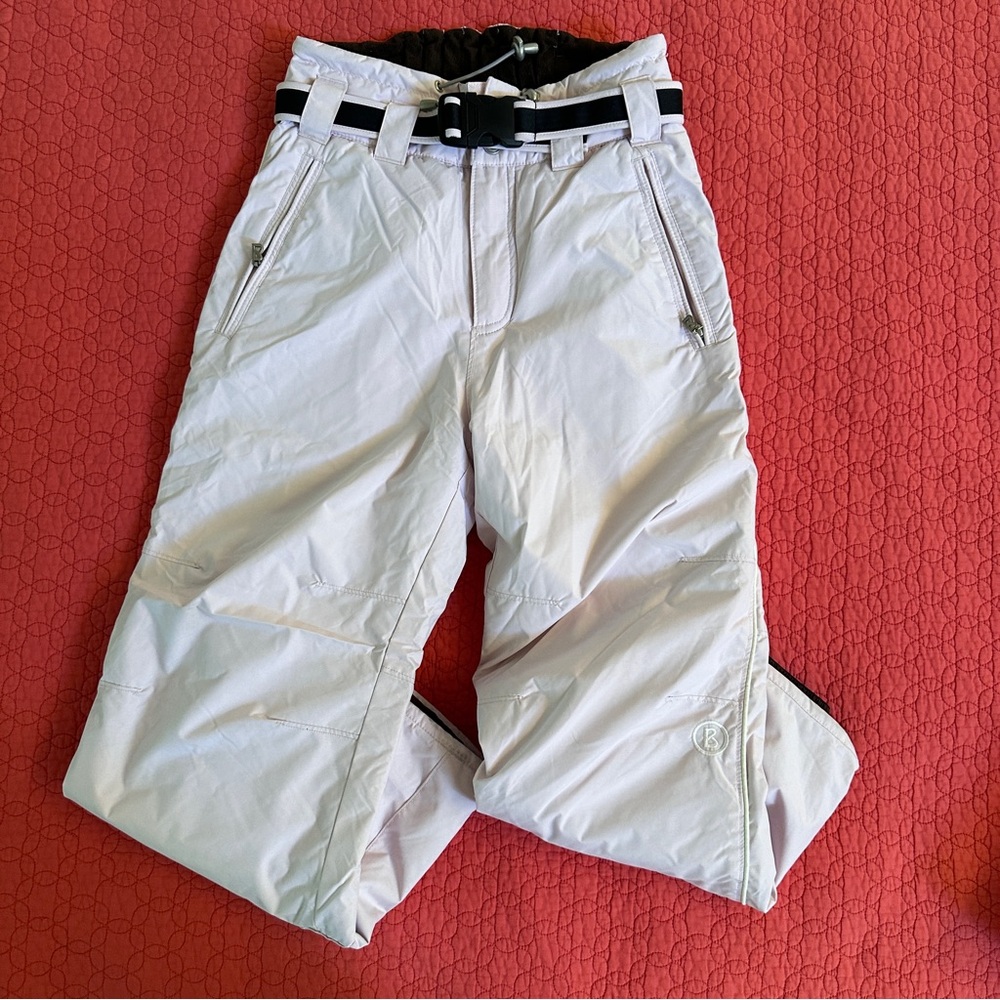Bogner Girls Pale Pink & Brown Fully Lined Ski Pants Sz 128-134 ML